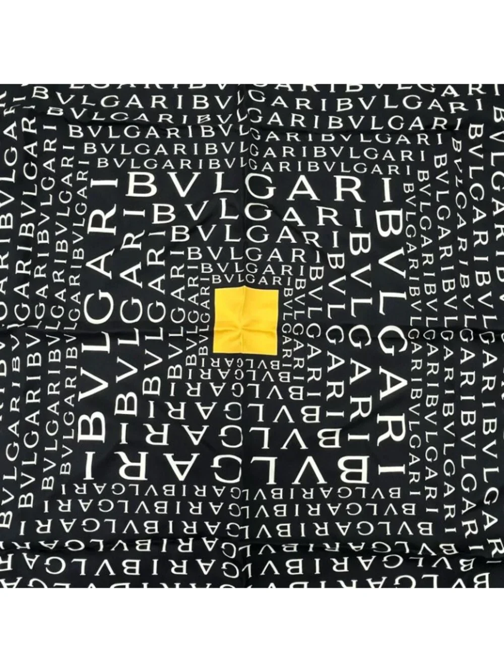Bvlgari Silk Scarf Logo Mania Black